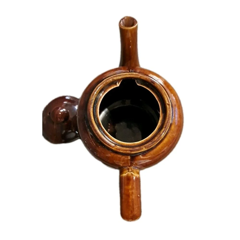Vtg Brown Betty Style Teapot‎